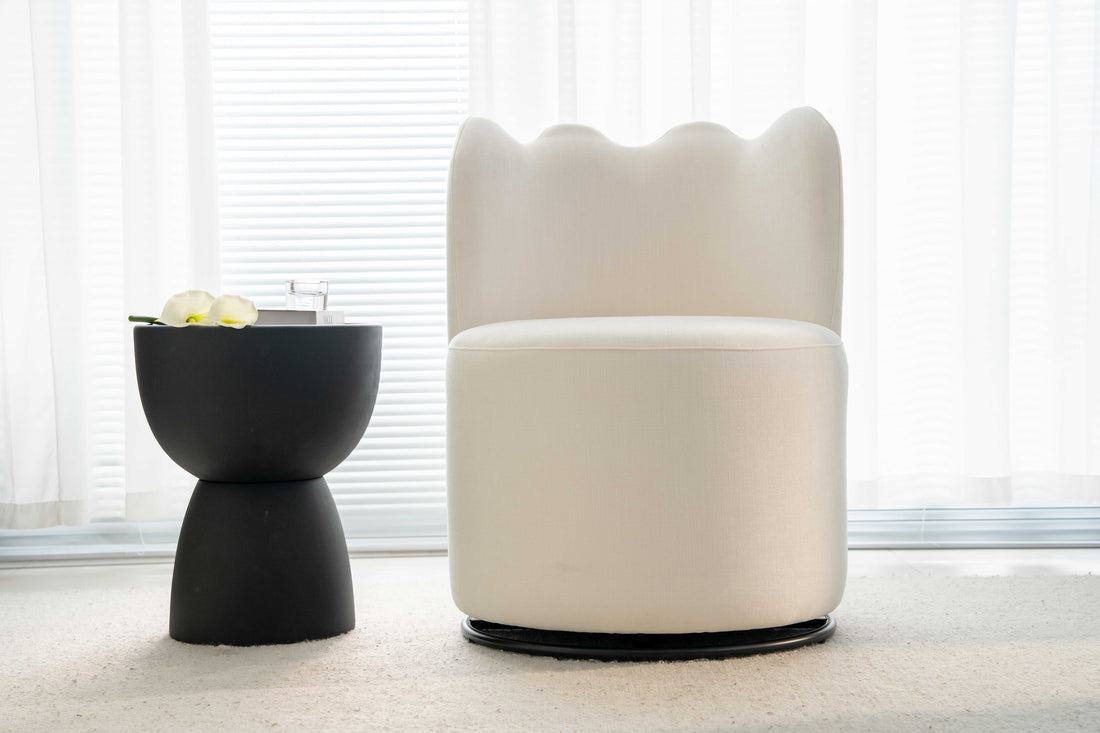 Scalloped Swivel Chair