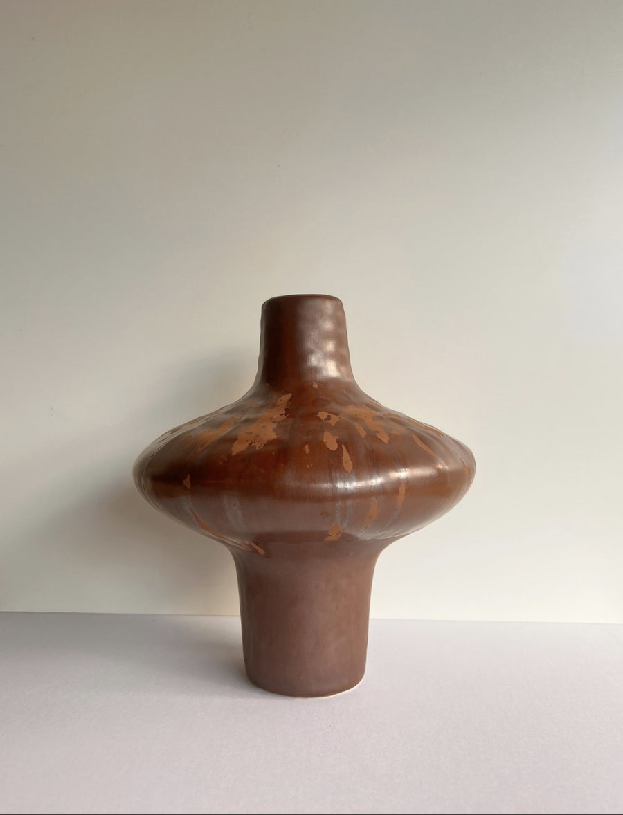 Brown Rustic Vase-SMALL
