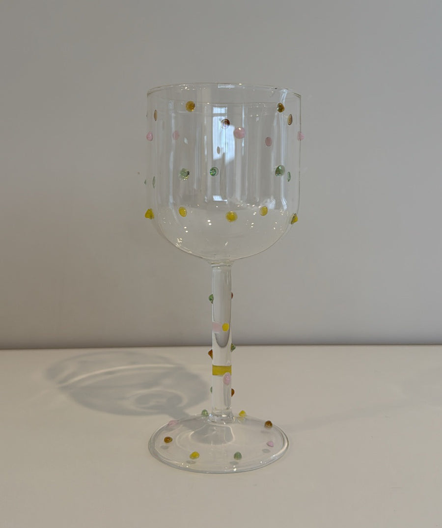 Spotty Wine Glass