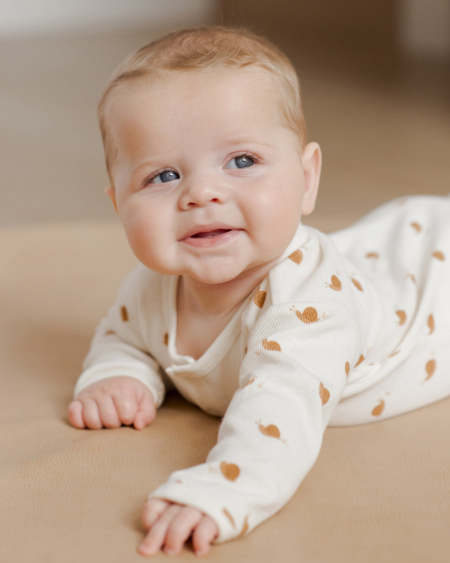 Ribbed Baby Jumpsuit - Snails