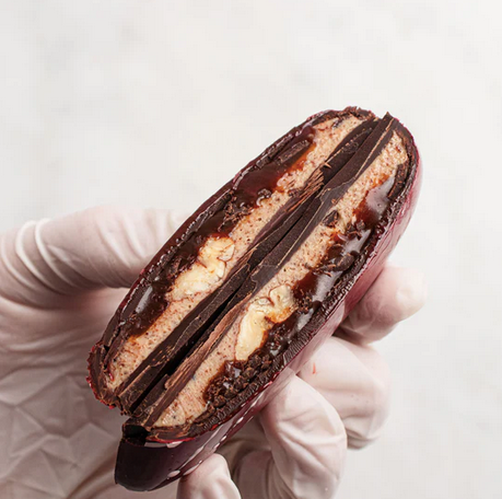 Pecan Praline & Salted Caramel Dark Chocolate Heart