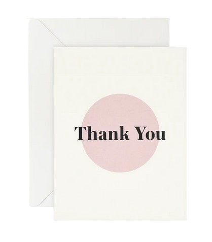 Thank you Pink Circle - Greeting card