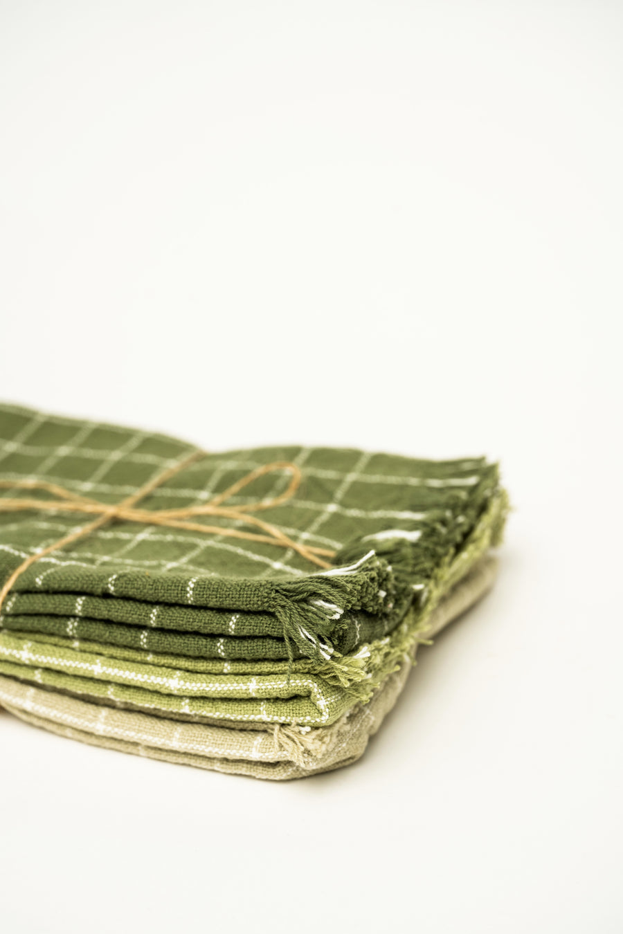 Tea Towels- green/sage/white 3pk