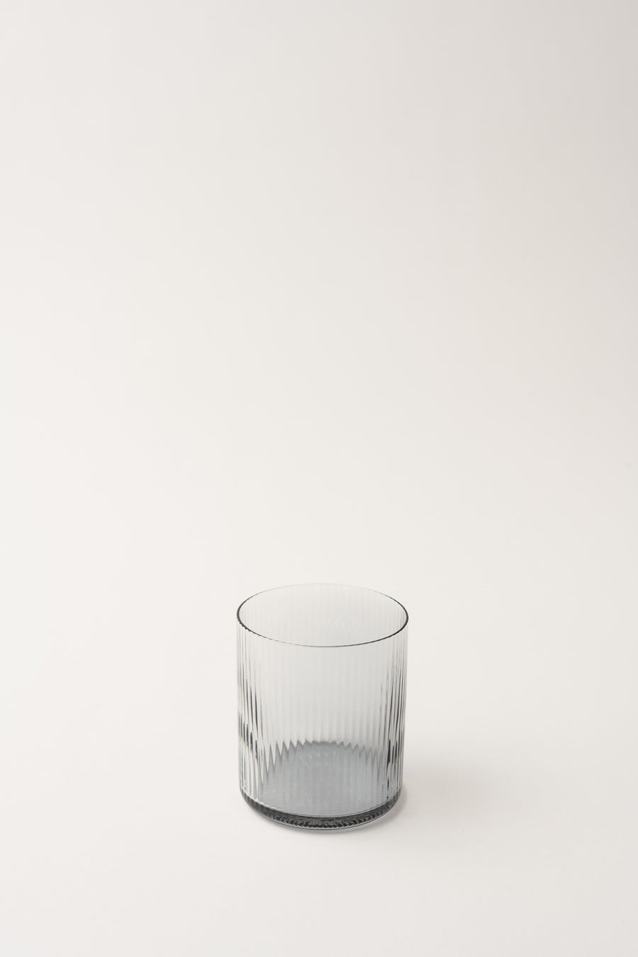 Ribbed Glassware Charcoal - Tumbler