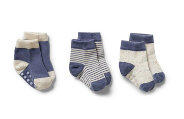 3 Pack Baby Socks - Rain Drop