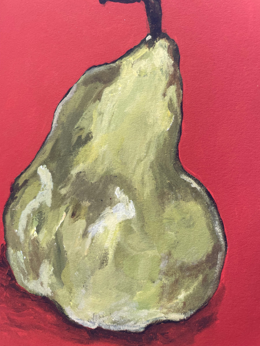 'wonky pear, single' - a4 bespoke print