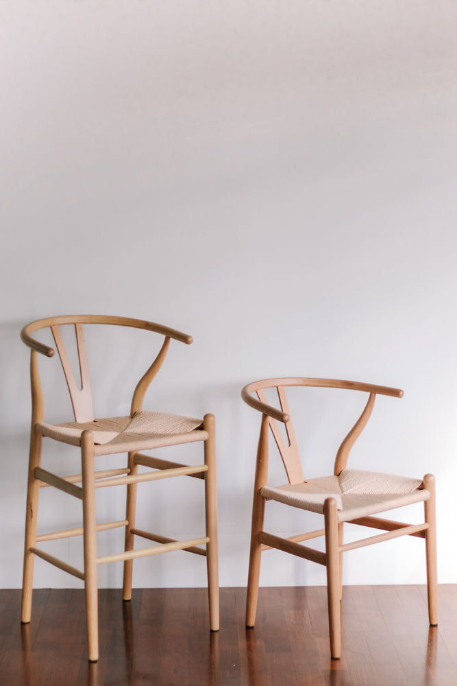 Natural Wishbone - Bar Stool