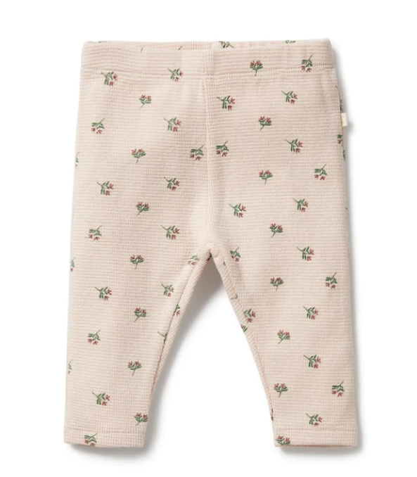 Organic Waffle Legging - Emily Floral