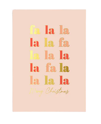 Fa L La Christmas Greeting Card