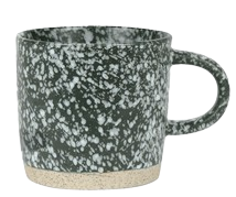 Black Speckled Strata Mug