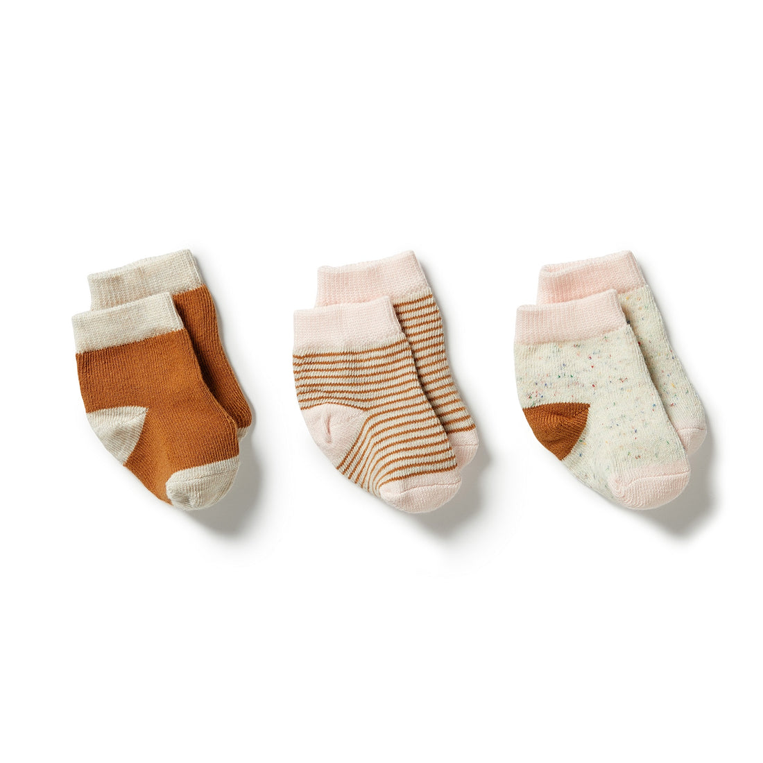 3 Pack Baby Socks - Spice
