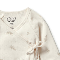 Organic Pointelle Long Sleeve Kimono Top - Little Acorn