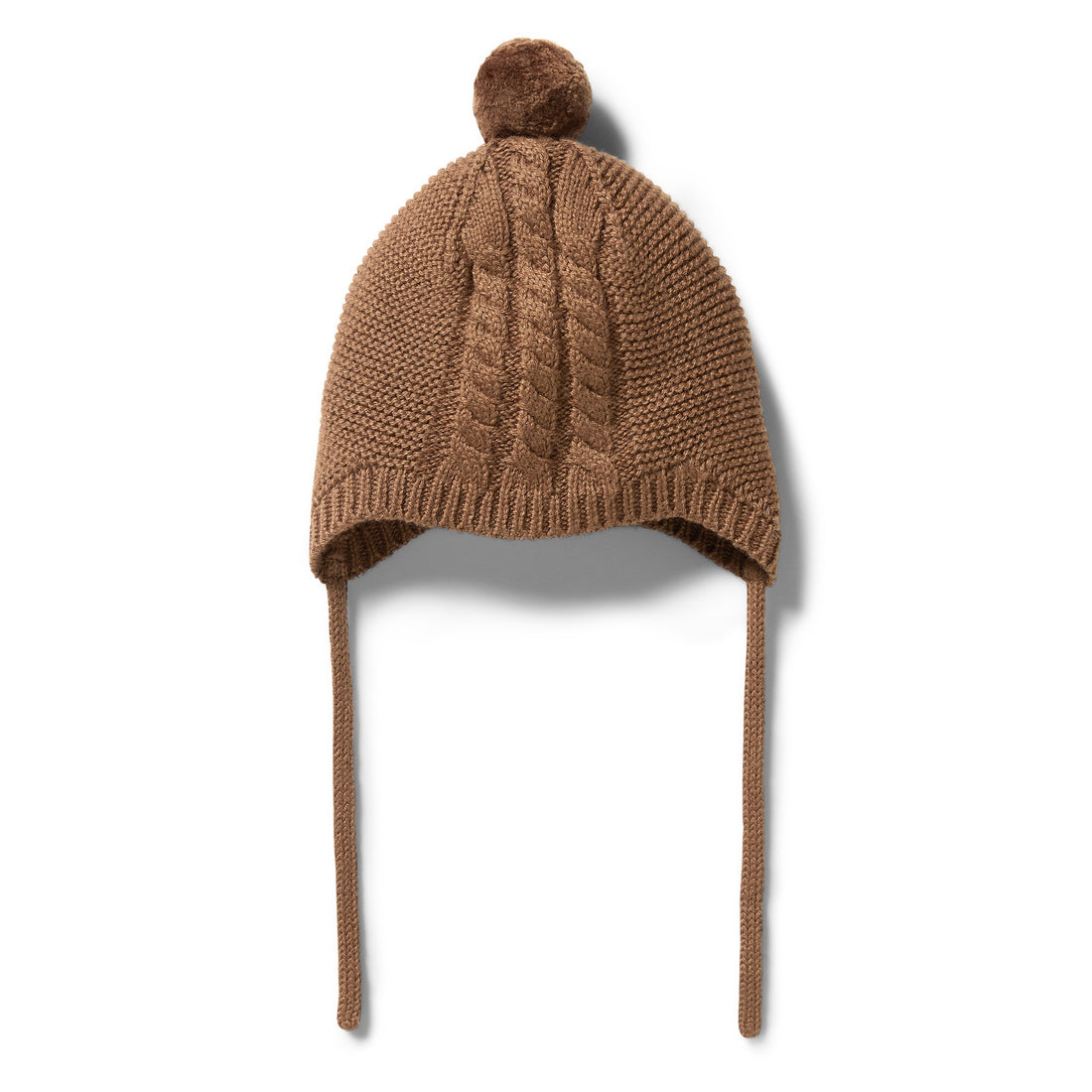 Knitted Cable Bonnet - Dijon