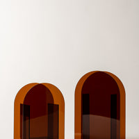 Amber Arched Perspex Vase