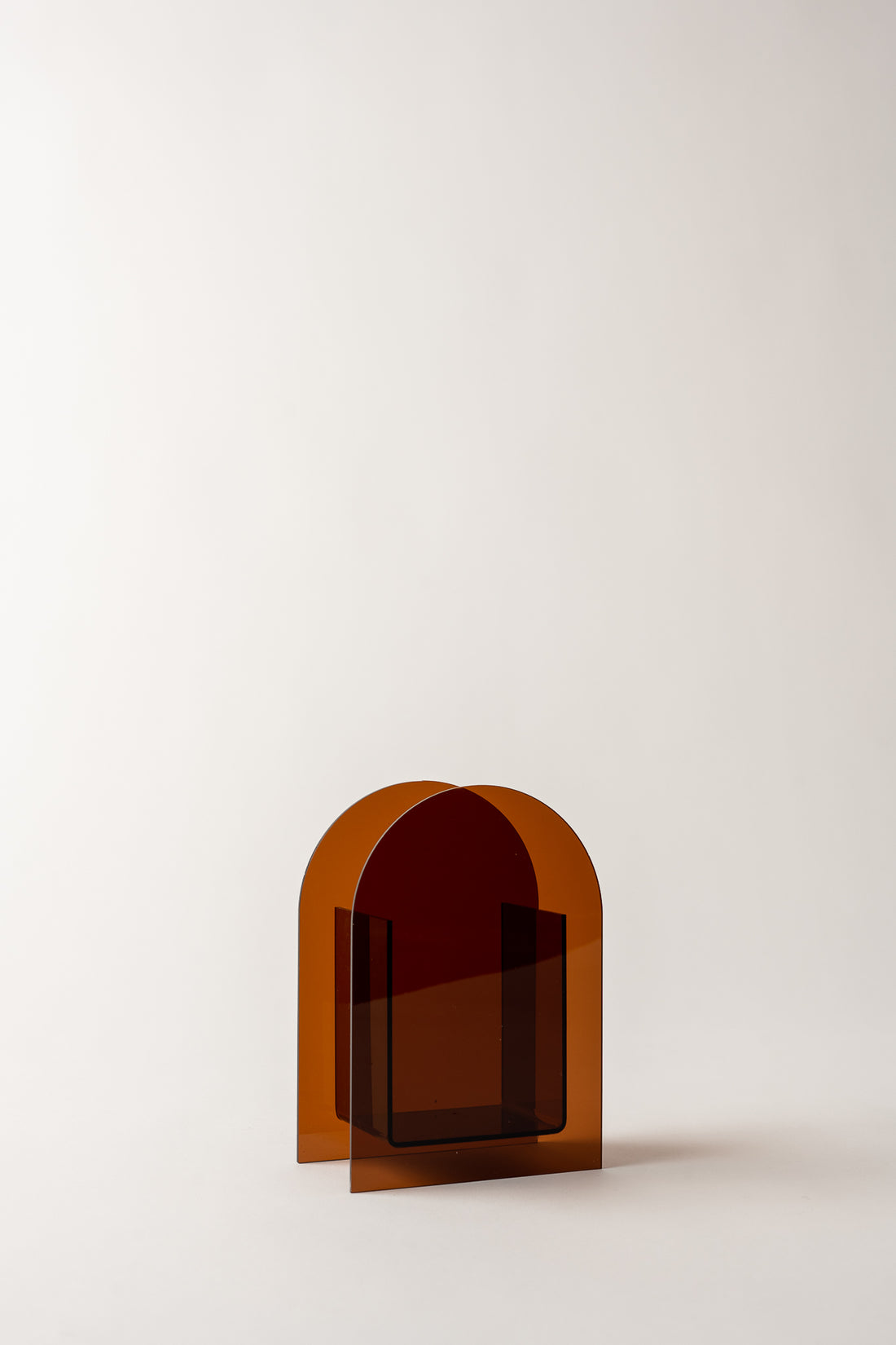 Amber Arched Perspex Vase