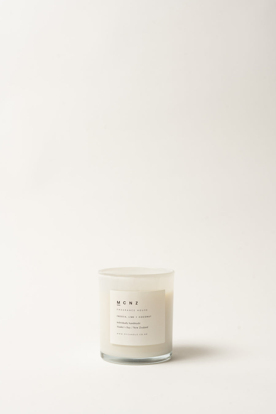 MCNZ Frosted Candle - Freesia, Lime + Coconut
