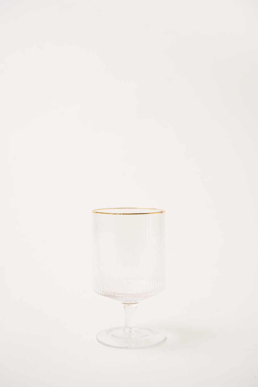 Footed Cocktail Glass - Gold Rim