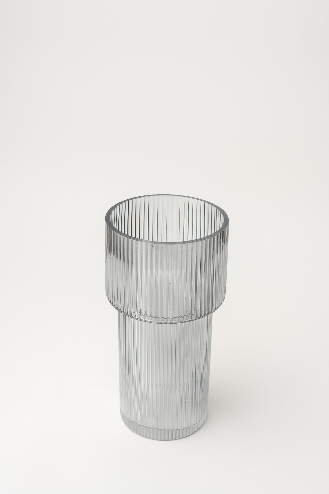 Ribbed Toppings Vase - Charcoal