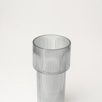 Ribbed Toppings Vase - Charcoal
