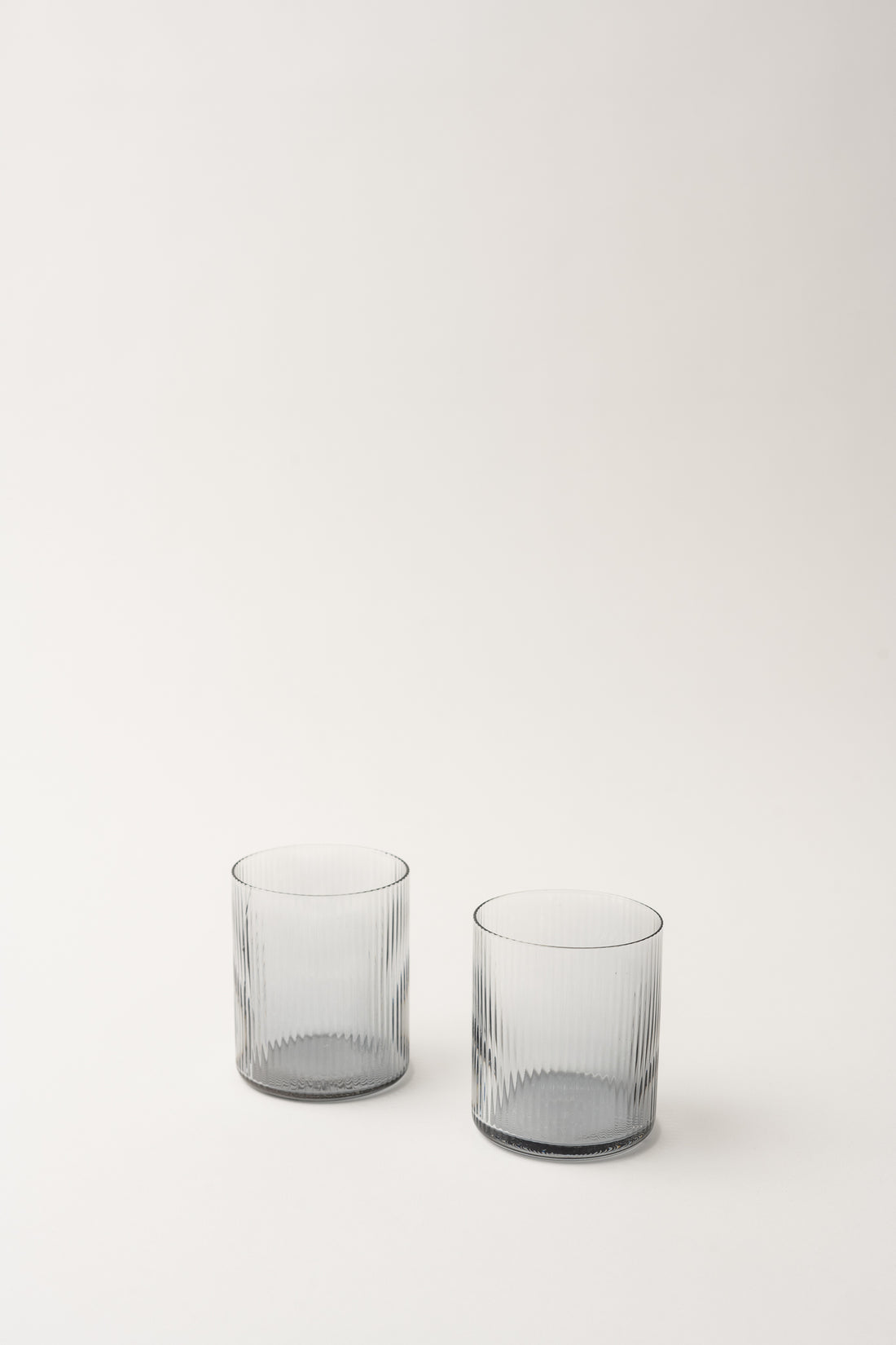 Ribbed Glassware - Charcoal