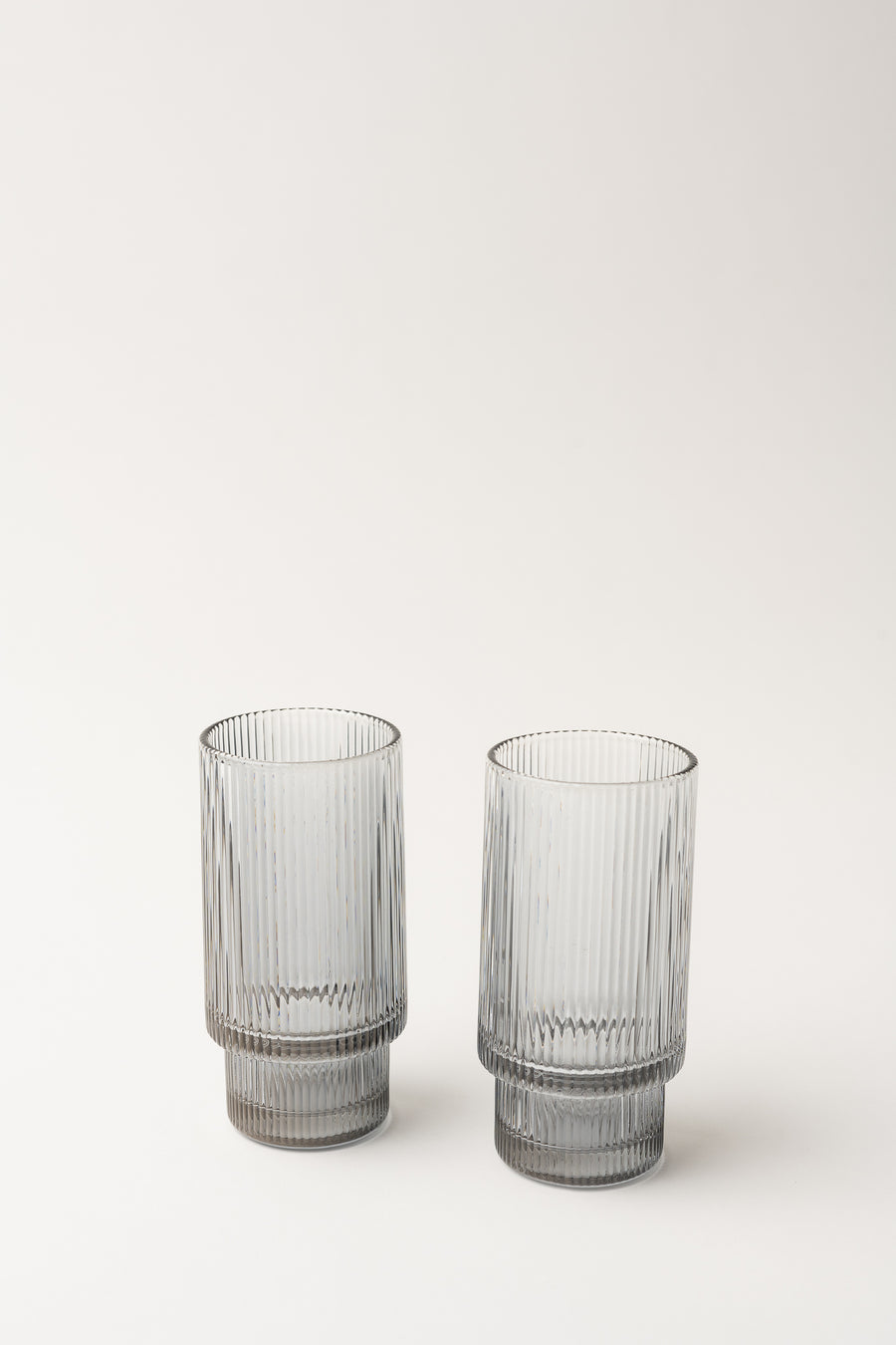 Ribbed Glassware - Charcoal