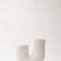 White U Vase